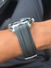 istrap適用歐米茄表帶海馬300米潛水表黑武士男士弧口氟橡膠手表帶 曬單實(shí)拍圖