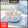 肥肥鯊happy陶瓷ins家用可愛(ài)少女釉下彩飯碗高顏值餐具2碗2勺 肥肥鯊4.5英寸碗【1碗1勺】 曬單實(shí)拍圖