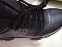 百麗厚底增高健步鞋男25秋新抓紋牛皮戶外休閑運(yùn)動(dòng)鞋A2215CM5預(yù)售 黑色 41 (255mm) 曬單實(shí)拍圖