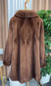 勤馳貂毛大衣整貂皮草中長(cháng)款貂皮女海寧水貂中老年媽媽立領(lǐng)貂皮外套女 咖啡色翻領(lǐng)75 鵝絨整貂 2XL 120130 曬單實(shí)拍圖