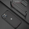 ESCASE 蘋(píng)果14手機邊框殼iPhone14防摔保護套保護邊框 加厚軟內襯硬外殼男女 曜石黑 曬單實(shí)拍圖