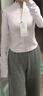 lululemon丨Lightweight 女士輕盈版跑步夾克 防曬 LW3FU5S 柔紗粉 XXS /2 曬單實(shí)拍圖