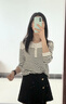 塔馳密司輕奢簡(jiǎn)約法式條紋針織衫女2025年秋季新款通勤亨利領(lǐng)內搭上衣女 黑白條紋 L (110-120斤) 曬單實(shí)拍圖