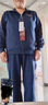 俞兆林（YUZHAOLIN）媽媽裝媽媽運動(dòng)服套裝女秋冬裝新款中老年時(shí)尚外套加絨加厚兩件套 深藍色(春秋三件套) 常規 2XL 125-140斤 曬單實(shí)拍圖