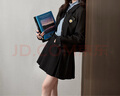 闊色黑色休閑小西裝外套長袖女2025秋季新款小香風(fēng)西服短款上衣春 黑色半身裙8011 S 曬單實(shí)拍圖