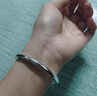 正品鉑金pt950光面素圈手鐲女款白金傳承鐲子手飾生日禮物送女友 4.47g 鉑金傳承手鐲 54cm 曬單實(shí)拍圖