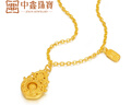 中鑫珠寶喜轉(zhuǎn)福祿黃金項鏈新中式999足金古法金葫蘆套鏈節(jié)日送禮物 5.66g 曬單實拍圖