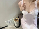 LEOEZYA鏤空連衣褲母后性感辣妹鏤空露腰連衣褲緊身顯瘦單肩運動(dòng)瑜伽連體 淺紫色(帶胸墊)A款 M _M_80-105斤 曬單實(shí)拍圖