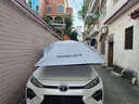 邁牛（MYNEW）全自動(dòng)防曬車(chē)衣車(chē)罩 遮陽(yáng)罩智能遙控收縮車(chē)蓬車(chē)頂折疊傘suv車(chē)棚 5.2米 半自動(dòng)銀色 曬單實(shí)拍圖