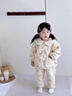 班喜迪女童睡衣套裝秋冬款新款洋氣加厚加絨夾棉寶寶棉服兒童家居服冬季 小兔 100 cm 曬單實(shí)拍圖