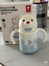babycare小白熊兒童保溫杯嬰幼兒寶寶水杯幼兒園1-3歲學(xué)飲吸管杯外出水壺 贈直通吸嘴-背帶款瑪拉雅粉 450ml 曬單實(shí)拍圖