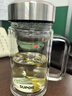 蘇泊爾雙層玻璃杯男家用商務辦公泡茶杯子過濾車載水杯570mL.流光銀 曬單實拍圖