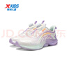 特步【商場(chǎng)同款】?jì)和苄锛九写笸浀淄笟馐孢m百搭有型運動(dòng)鞋 帆白/羅蘭紫 38 曬單實(shí)拍圖