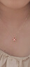 I Do【現貨閃發(fā)】四葉草18K金鉆石項鏈女紅色生日情人節禮物送女友 18k金/4分/鏈長(cháng)40+5cm 曬單實(shí)拍圖
