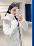 顧冰新款羽絨服女款中長(cháng)款過(guò)膝直筒加厚白鴨絨冬季外套 白色 S 曬單實(shí)拍圖