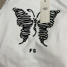 普普風(fēng)（FGFEEL）2025年女裝新品百搭通勤ins風(fēng)休閑印花輕奢蝴蝶燙鉆T恤OC1T20056S 白色 M 曬單實(shí)拍圖