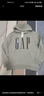 GAP男女裝2025秋季新款logo印花抓絨寬松套頭連帽衫衛衣786923 淺灰色 2XL (185/104A) 亞洲尺碼 曬單實(shí)拍圖