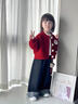 靚貝城堡女童秋裝套裝2025新款兒童春秋季時(shí)髦開(kāi)衫毛衣寶寶洋氣衣服兩件套 紅色加絨（毛衣＋褲子＋內膽） 100 曬單實(shí)拍圖