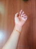周大生黃金手鏈足金鏤空愛(ài)心轉運珠手鏈時(shí)尚送女友送老婆情人節禮物 鏤空愛(ài)心手鏈 金重約2.4g 曬單實(shí)拍圖