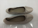 無(wú)印良品（MUJI）女式 不易沾水 絲帶芭蕾鞋（女士）女鞋鞋子夏季EJA20A5S 淺灰棕色 24 cm/38碼 曬單實(shí)拍圖