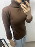 一體絨毛衣女高領(lǐng)修身顯瘦加絨加厚針織打底衫秋冬內(nèi)搭保暖上衣 咖啡色 加絨 【高領(lǐng)款一體絨】 L 【建議100~110斤】 曬單實(shí)拍圖