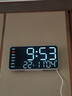 BBA電子時(shí)鐘桌面電視柜臺鐘擺臺式led數字智能鬧鐘客廳掛墻 6659白 曬單實(shí)拍圖