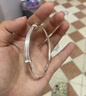 九樂(lè )經(jīng)典光面實(shí)心推拉銀手鐲子足銀999女年輕款送女友七夕情人節禮物 20克光面推拉手鐲 曬單實(shí)拍圖