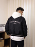 EMPORIO ARMANI/阿瑪尼官方旗艦新款男輕薄棒球領(lǐng)短飛行夾克棉服外套秋冬 UC001-黑色 48  (推薦：135-150斤) 曬單實(shí)拍圖