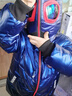 G.DUCKKIDS兒童羽絨服男童中長(cháng)款新款奧特曼卡通免洗中小童寶寶外套冬裝保暖 藍色 120 cm 曬單實(shí)拍圖