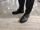 百麗通勤商務(wù)鞋2025男牛皮革舒適休閑皮鞋A1923AM5 黑色-系帶款 41 曬單實(shí)拍圖