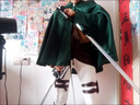進(jìn)擊的巨人cos服自由之翼兵長(cháng)披斗篷cosplay服裝萬(wàn)圣節漫展披風(fēng) 綠色標準款 M碼（身高163-173cm） 曬單實(shí)拍圖