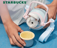 星巴克（Starbucks）杯子多彩夏日系列條紋不銹鋼保溫壺976ml配杯帶開(kāi)學(xué)季教師禮物 藍色條紋款不銹鋼保溫壺976ml 曬單實(shí)拍圖
