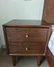 原始原素全實(shí)木床頭柜橡木兩抽斗柜北歐簡(jiǎn)約臥室儲物柜邊柜F8024 【橡木黑胡桃色】床頭柜 400*350*500mm 曬單實(shí)拍圖