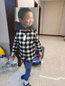 優(yōu)衣庫童裝男童女童法蘭絨格子襯衫長(cháng)袖襯衣薄外套上衣新款478132 09 黑色 160 曬單實(shí)拍圖