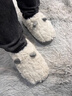 貓力包根棉拖鞋男士冬季新款室內家居保暖包跟毛絨踩屎感情侶棉鞋男款 灰色 42-43 正碼【內長(cháng)265MM】 曬單實(shí)拍圖
