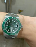瑞士男表原裝手表男士運動(dòng)精鋼綠水鬼全自動(dòng)機械表時(shí)尚日志型男款 本色綠面 41mm 曬單實(shí)拍圖