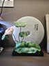 南初先生荷花平安扣擺件新中式擺件工藝品客廳辦公室擺件喬遷之喜搬家禮品 和和美美平安扣長(cháng)約29*9*27.5cm 曬單實(shí)拍圖