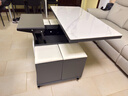 我愛(ài)川威可升降茶幾餐桌兩用現代簡(jiǎn)約家用客廳小戶(hù)型多功能折疊移動(dòng)茶幾桌 包安裝【雪山白巖板+灰柜體】 120*60cm 曬單實(shí)拍圖