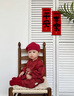 G.DUCKKIDS小黃鴨滿月嬰兒衣服秋季新生兒連體衣中國(guó)風(fēng)唐裝寶寶百天周歲禮服 蛇年+香囊 73cm 73碼3-7月建議寶寶6-8公斤 曬單實(shí)拍圖