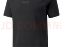 彪馬（PUMA）寬松自然卷邊純色短袖T恤男新款夏季運動(dòng)上衣 849593 黑色-01 M (175/96A) 曬單實(shí)拍圖