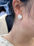 Arsis流光貝語(yǔ)耳釘白貝母耳飾金色耳環(huán)高級精致氣質(zhì)生日禮物送女友 流光貝語(yǔ)耳釘（金色大號） 曬單實(shí)拍圖