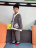 G.DUCKKIDS小黃鴨童裝男童睡衣秋冬季拉布布兒童家居服套裝開(kāi)衫珊瑚絨空調服 灰色 100 尺碼2~3歲【90-100cm】cm 曬單實(shí)拍圖