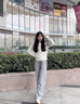 翊尚美運(yùn)動(dòng)褲子女春秋冬季2025新款窄版LULU顯瘦闊腿休閑褲加絨加厚衛(wèi)褲 曬單實(shí)拍圖