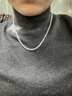 純銀項鏈女999男2025新款 情侶氣質(zhì)足銀鎖骨鏈銀鏈子 水波鏈長(cháng)45厘米10克 曬單實(shí)拍圖