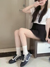 ASH YOUTH「積木」女鞋2025秋冬季新款真皮運動休閑鞋舒適平底板鞋 柔巧黑 36 曬單實拍圖