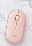 羅技（Logitech）時尚系列 PEBBLE鼠標 無線藍牙鼠標 辦公靜音鼠標 女性鼠標對稱鼠標 鵝卵石造型 玫瑰粉 曬單實拍圖