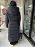 坦博爾鵝絨羽絨服女長(cháng)款連帽加厚收腰冬季商務(wù)保暖羽絨服898 黑色 170  曬單實(shí)拍圖