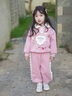 鄰家米其（LINJIAMIQI）女童套裝冬裝加絨加厚新款1-3-8歲寶寶兒童裝女孩秋冬季4小孩衣服 XT8091-粉紫色 110 碼/身高100-110cm（3-4歲） 曬單實(shí)拍圖