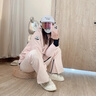 DOOK SNOW 新款滑雪服女套裝韓版單板雙板防風(fēng)防水保暖夾棉滑雪裝備 808粉色+605粉色（牧途雪） L （110-120斤） 曬單實(shí)拍圖