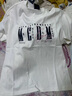 MEDM25SS基礎logo排版短袖男美式復古休閑圓領(lǐng)上衣女潮牌夏季T恤 白色 M 曬單實(shí)拍圖